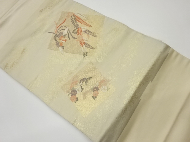 JAPANESE KIMONO / VINTAGE NAGOYA OBI / WOVEN PHONIX & FLOWERS